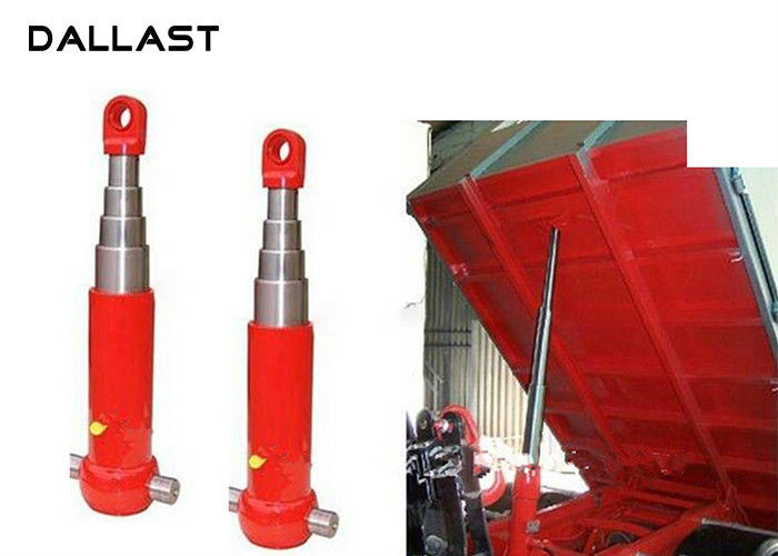 Agricultural Dump Trailer Hydraulic Cylinder Multi Stage TS16949 Certification