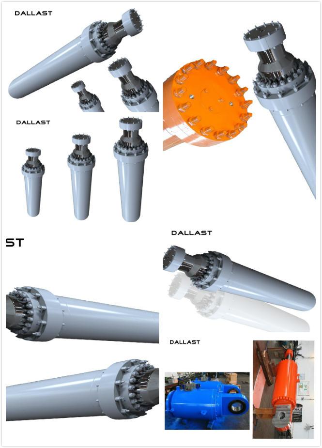 Le type résistant de bride de cylindre hydraulique adaptent le piston aux besoins du client hydraulique